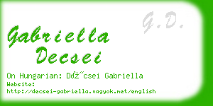 gabriella decsei business card